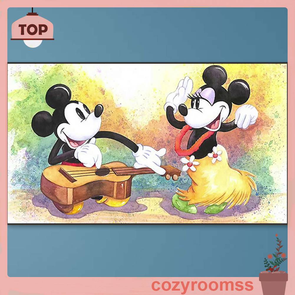 Tranh Đính Đá Kim Cương Toàn Bộ 5D DIY Hình Vẽ Chuột Mickey