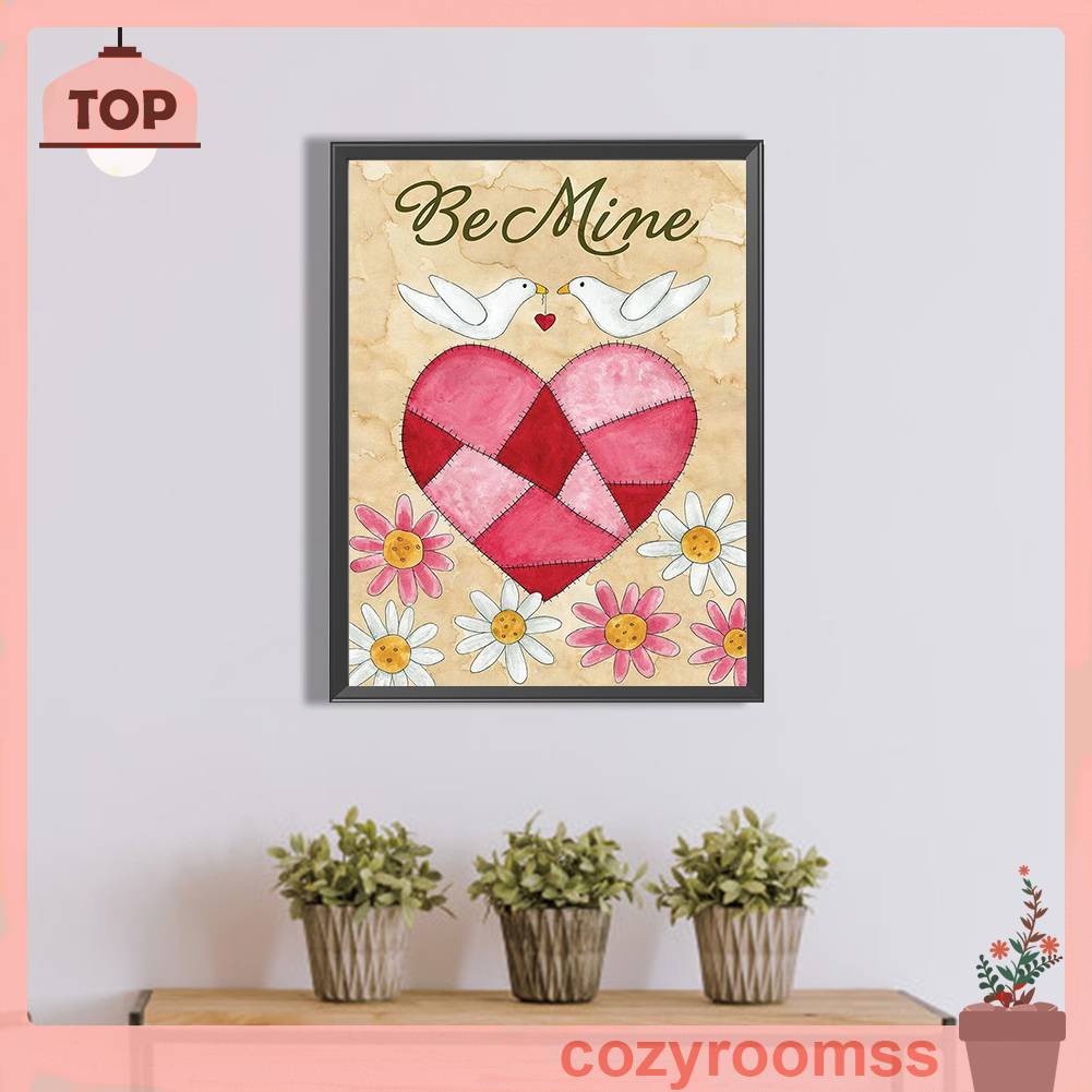 Tranh Đính Đá Kim Cương Toàn Bộ 5D DIY Hình Vẽ Tình Yêu