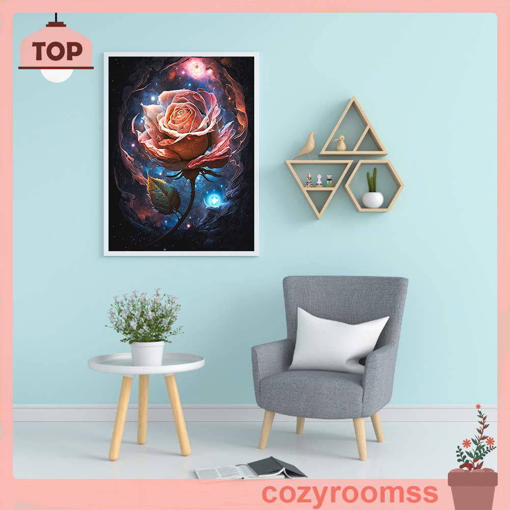 Tranh Đính Đá Kim Cương Toàn Bộ 5D DIY Hình Vẽ Hoa Hồng