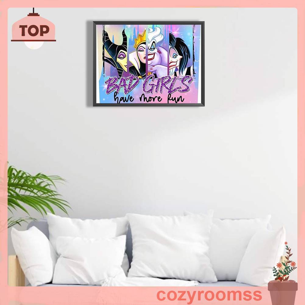 Tranh Đính Đá Kim Cương Toàn Bộ 5D DIY Hình Người Phụ Nữ Xấu