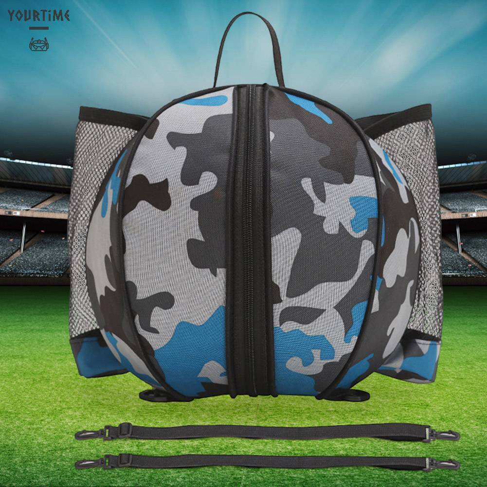 Túi Đựng Bóng Rổ Hình Tròn Bằng Vải Oxford Chống Nước Có Khóa Kéo