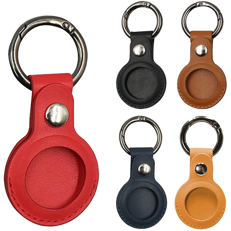 Bộ 5 Túi Da PU Đựng Thẻ Có Móc Khóa Cho Apple Air Tag