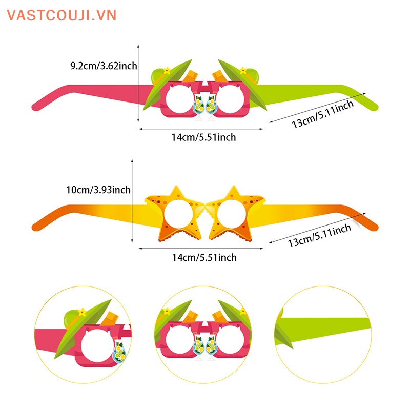 Mắt Kính Giấy Chủ Đề Biển Mùa Hè Độc Đáo