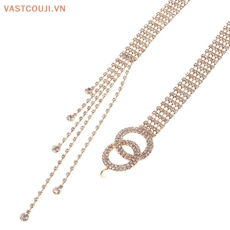 Thắt Lưng Đính Kim Cương Pha Lê Nước VASTJI Thời Trang Cho Nữ