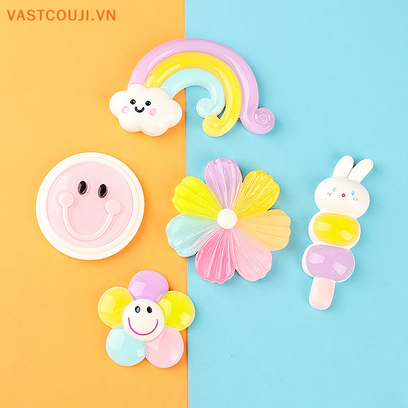 Bộ 2 Đồ trang trí Hoa Mini Bằng Nhựa Phát Quang Xinh Xắn Dùng Trang Trí