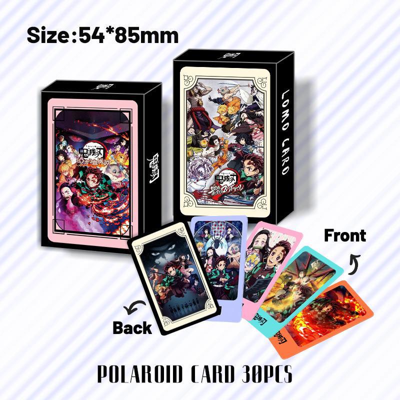Hộp 30 Ảnh Thẻ Lomo Hai Mặt Hình Demon Slayer Polaroid