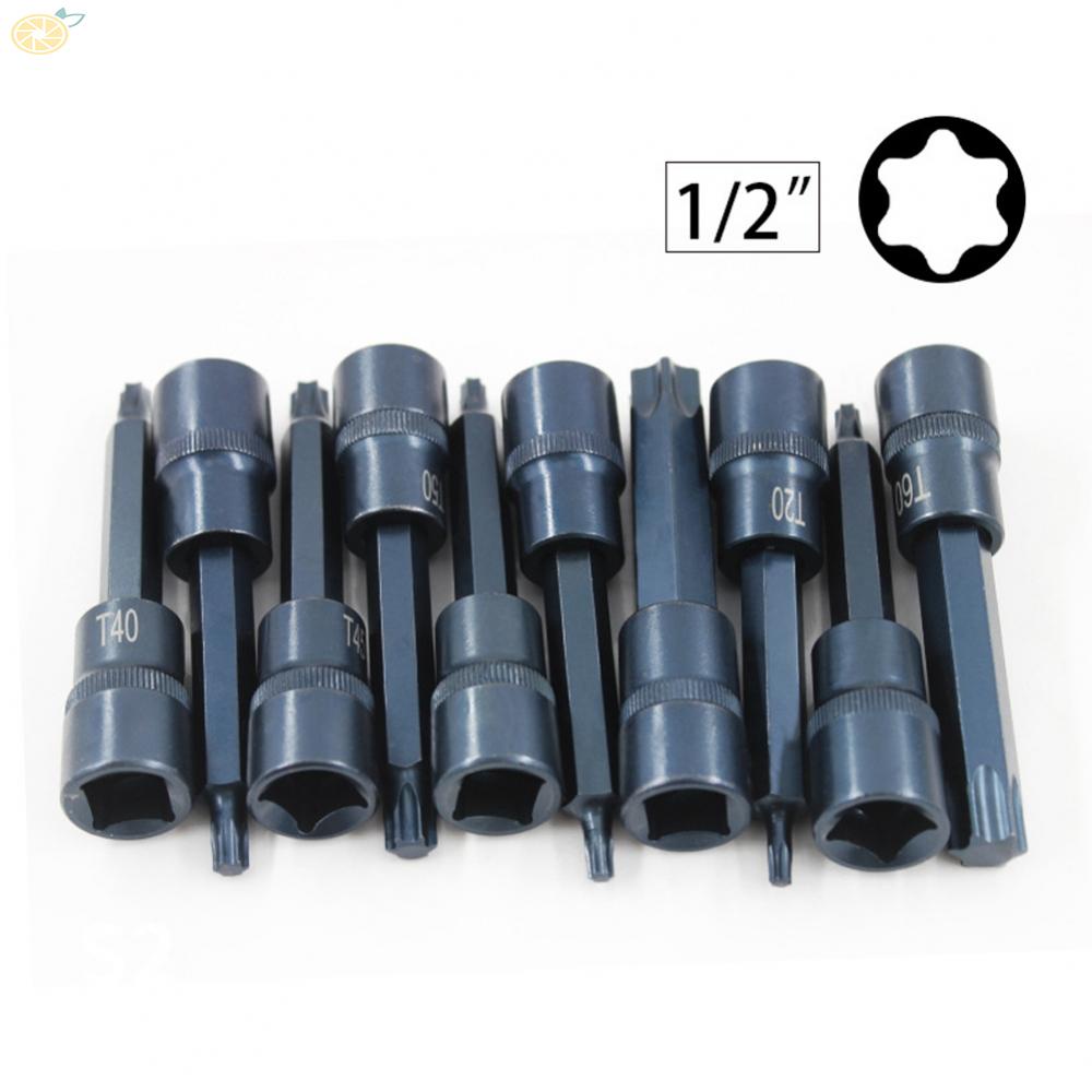 【VARSTR】Complete Set of Torx Socket Screwdriver Wrench Hex Wrench 1/2 Inch Drive T20 T70