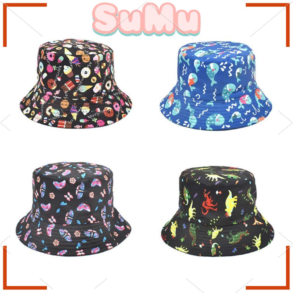 SUMU Mũ Bucket Hoạ Tiết Động Vật Phong Cách Thời Trang Mùa Hè