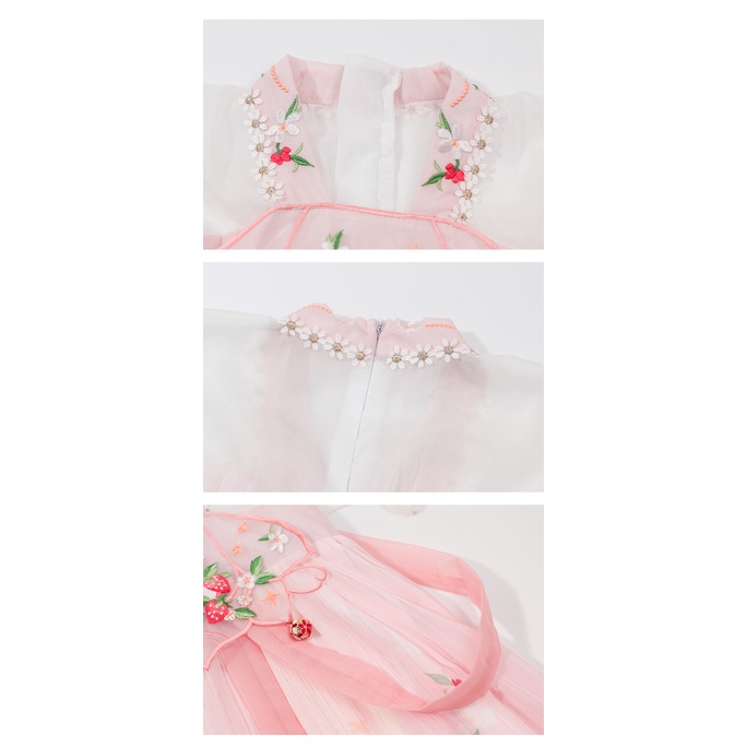 Đầm Công Chúa Trung Hoa In Họa Tiết Thỏ Dễ Thương Thời Trang Mùa Hè 2023 Cho Bé Gái