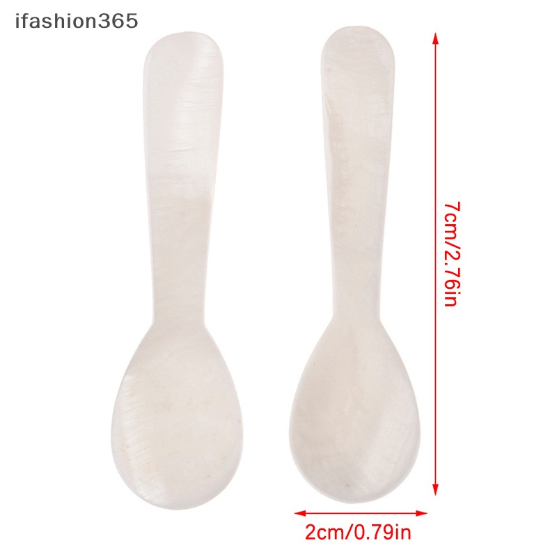 [ifashion365] Muỗng Cà Phê Cán Hình Vỏ Sò Đính Ngọc Trai Thủ Công