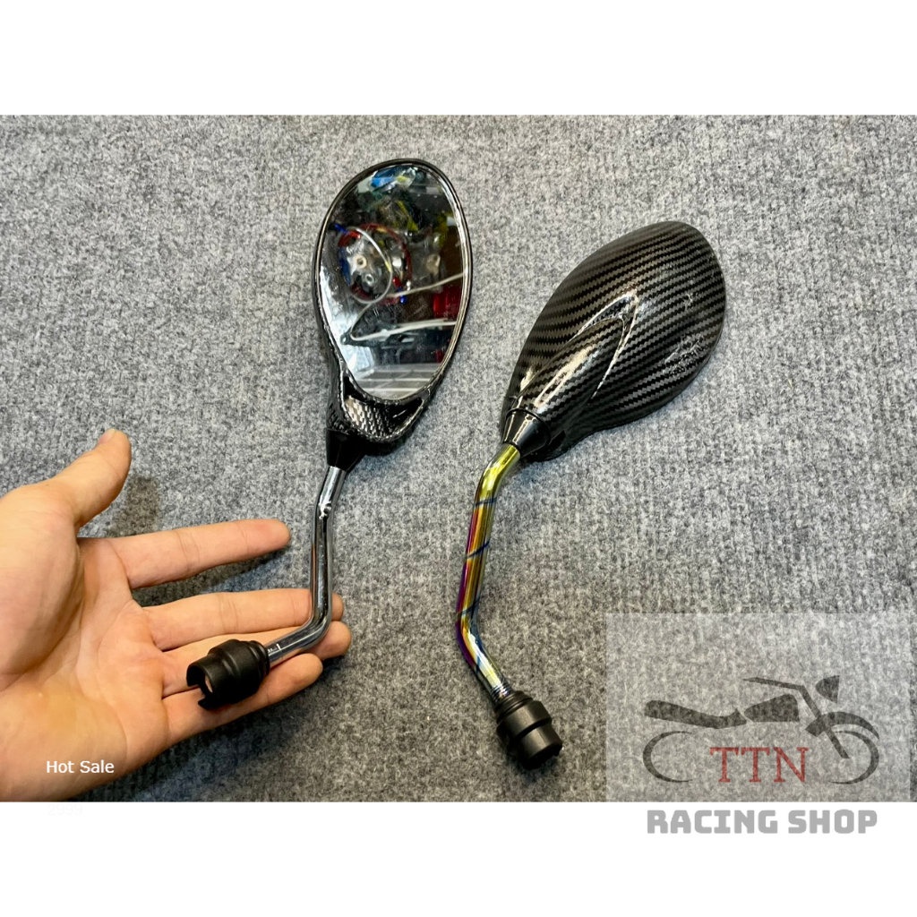 KÍNH YAZ CACBON KÍNH TRÁI CHÂN TITAN CHÂN XI GẮN XE MÁY