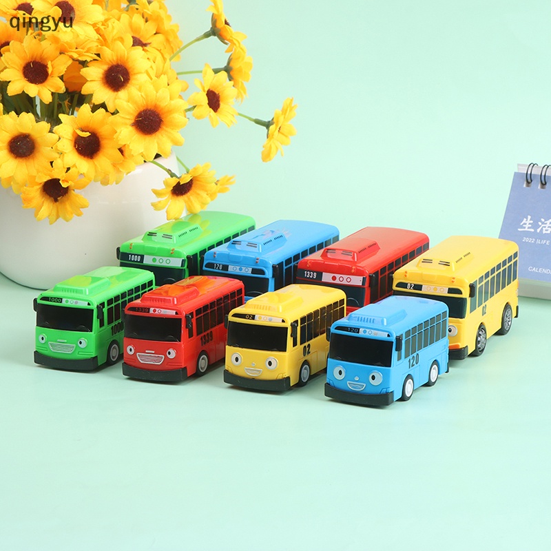 Bộ 4 Đồ Chơi Xe Buýt Hoạt Hình Vui Nhộn Dành Cho Trẻ