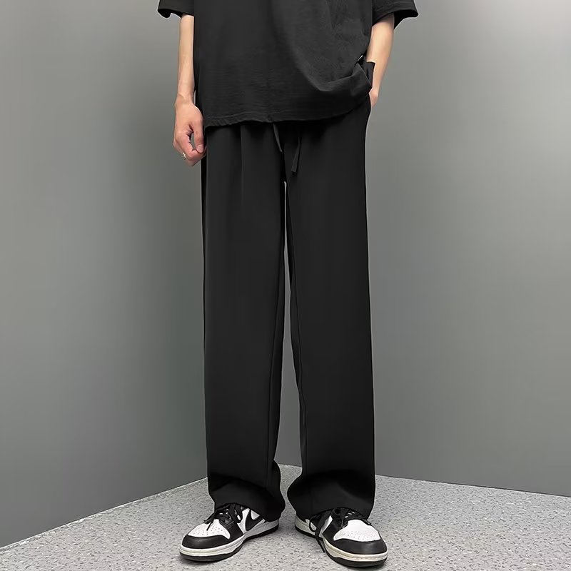 Quần Dài Dáng Rộng Chất Lụa Lạnh Thời Trang Xuân Thu Cho Nam