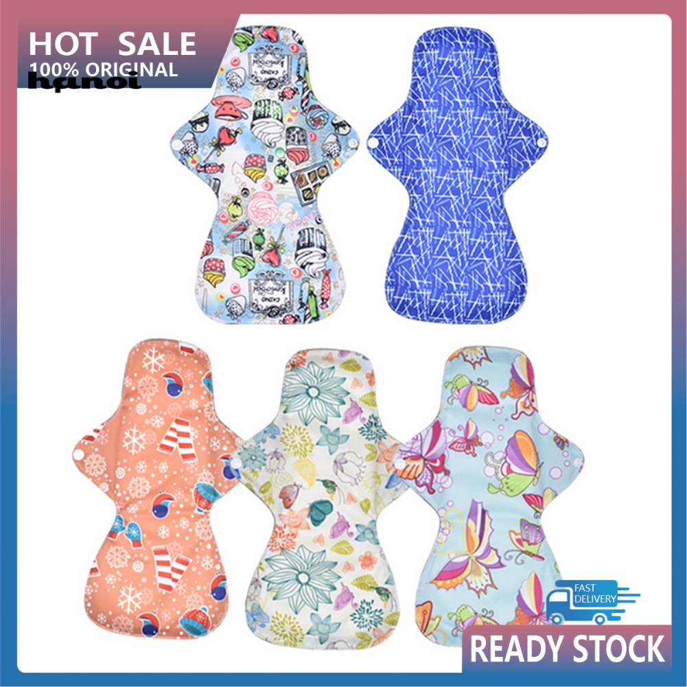 Set 5 Quần Lót Cỡ Lớn Họa Tiết Hoa Chống Rò Rỉ Có Thể Tái Sử Dụng