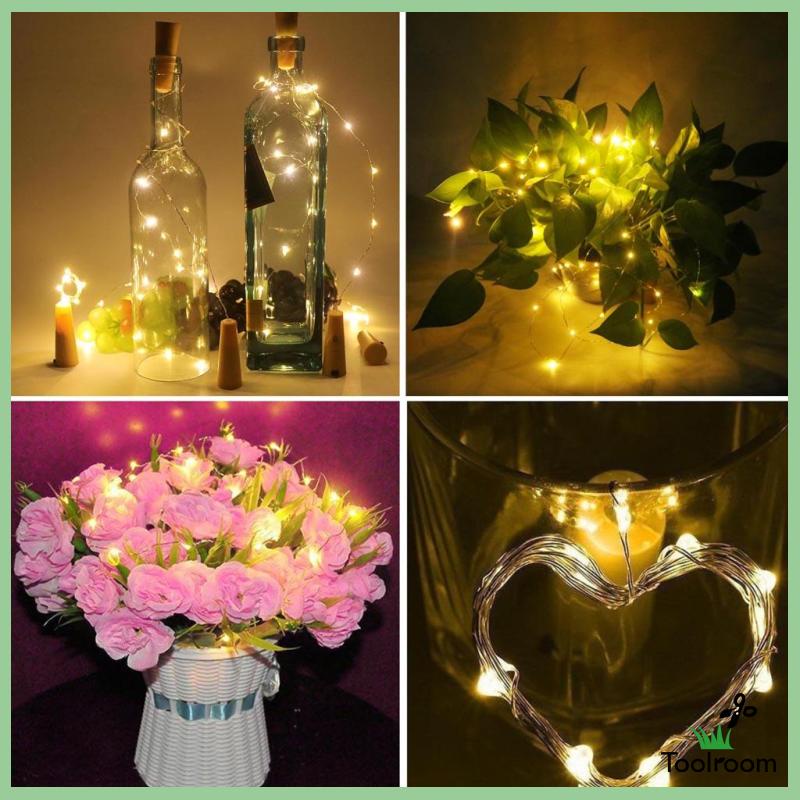 Dây Đèn LED Micro Hình Nút Bần Dùng Trang Trí Tiệc Cưới / Giáng Sinh