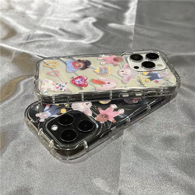 Ốp Điện Thoại Mềm Trong Suốt Họa Tiết Trái Tim / Động Vật Dễ Thương Cho Iphone 14Promax 11Sins Plus 8 xr 1312 7