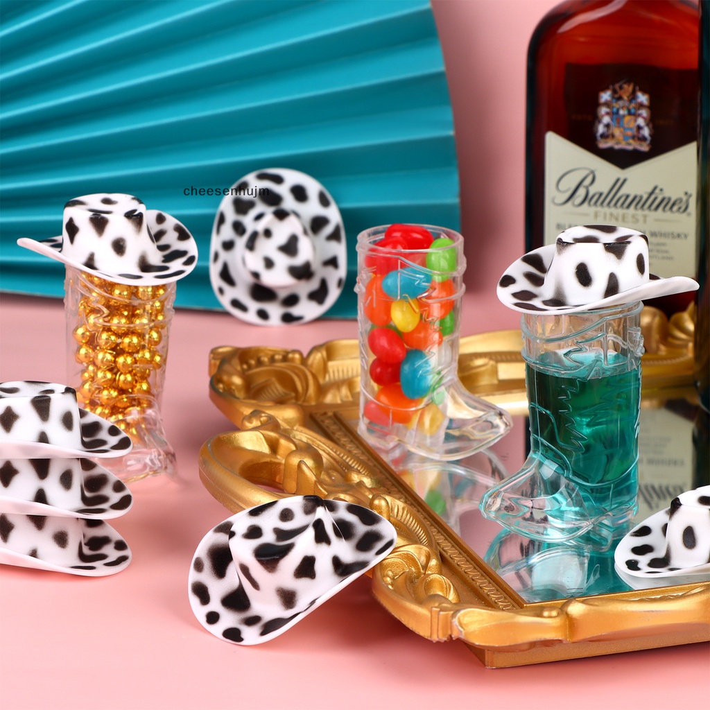 Set 40 Cốc Cao Bồi Mini Bằng Nhựa Có Thể Tái Sử Dụng Dùng Để Trang Trí Tiệc 1 Ounce