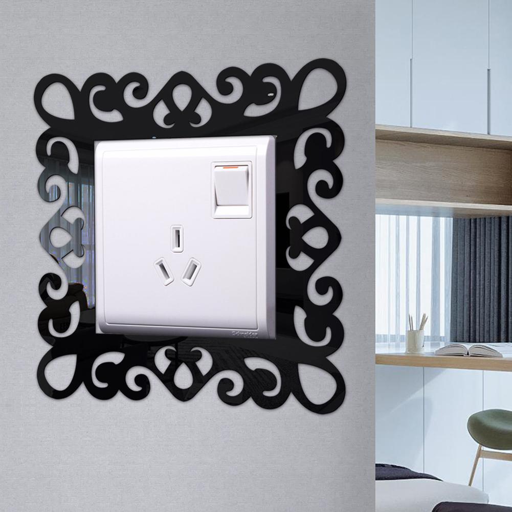 Miếng Dán Trang Trí Công Tắc Hình Hoa Bằng Acrylic L5T2