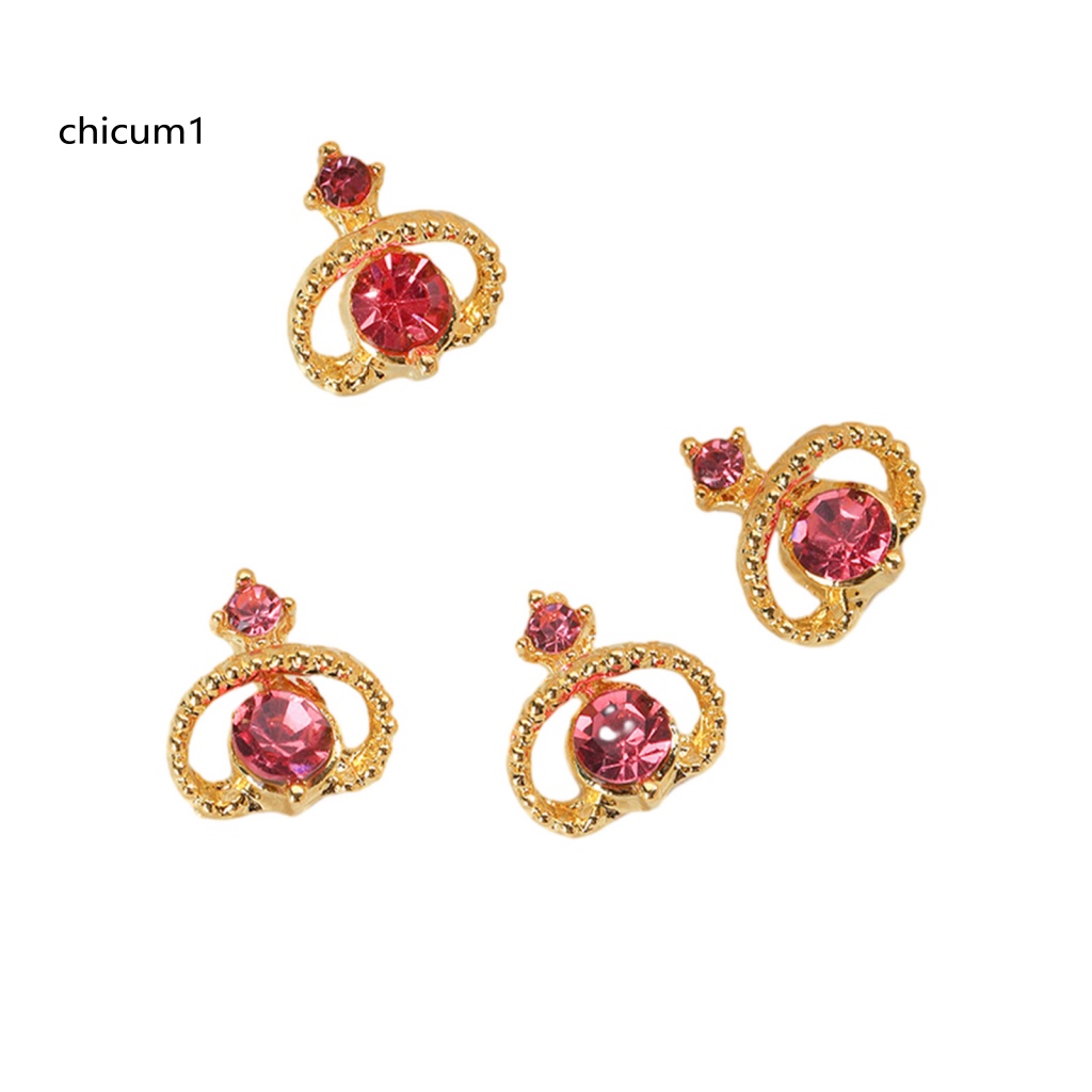 Set 10 Phụ Kiện Trang Trí Móng Tay Nghệ Thuật Hình Hành Tinh 3D Nhiều Màu Sắc Chất Liệu Hợp Kim