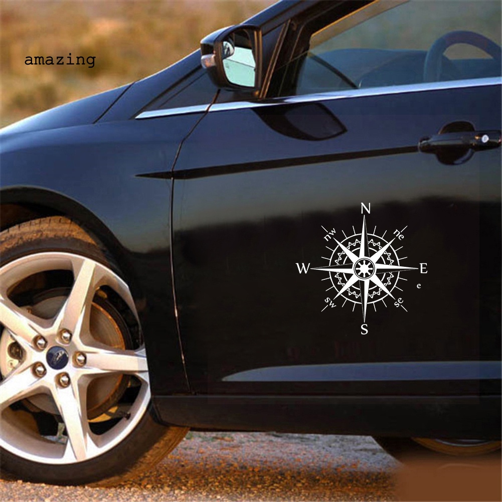 [AM] Đề Can Phản Quang PET Hình La Bàn Thời Trang Có Thể Tháo Rời Trang Trí Xe