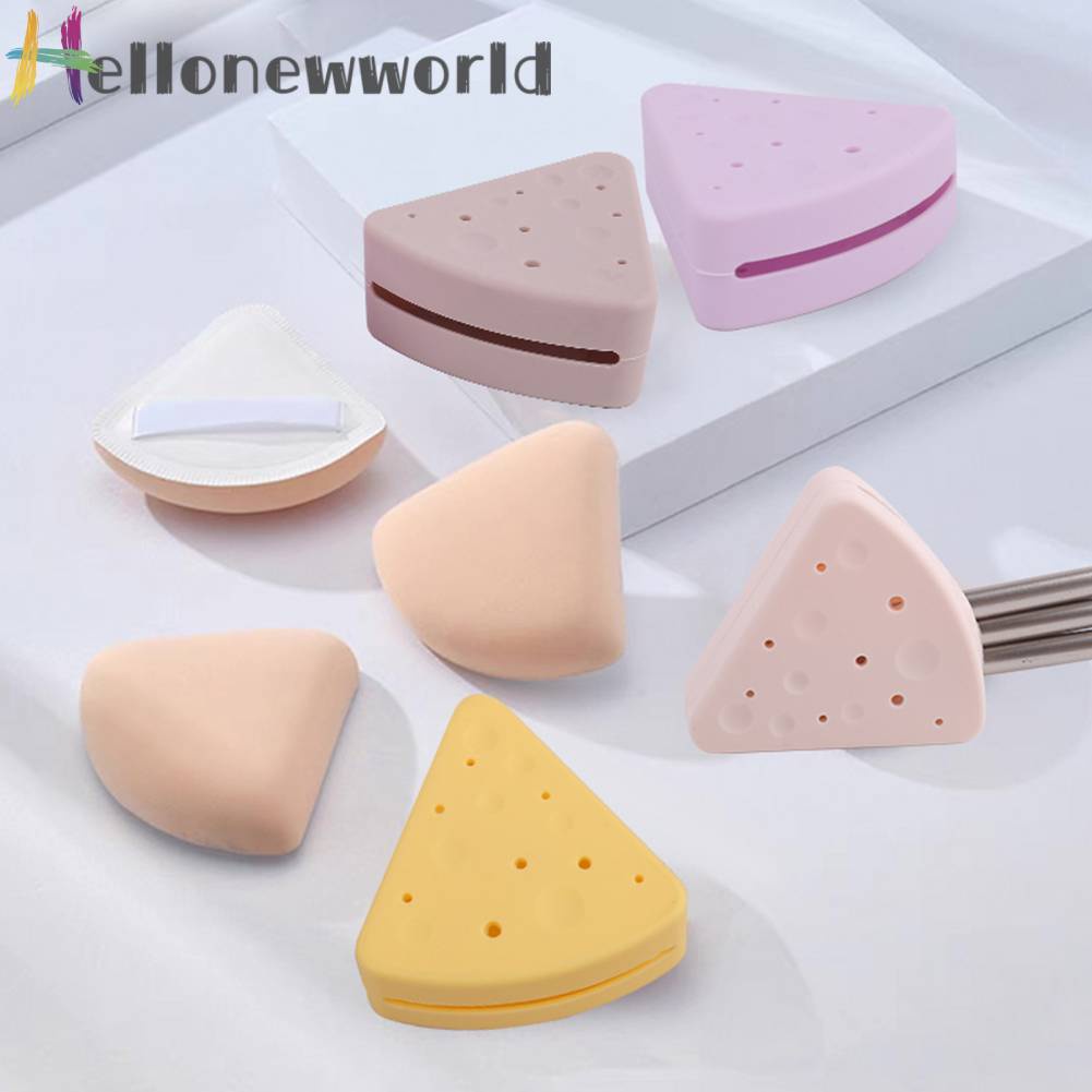 Hộp Đựng Mút Trang Điểm Silicone Hình Tam Giác Tiện Lợi Cho Đi Du Lịch