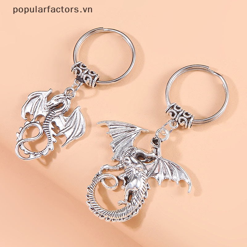 Móc Khóa Hình Rồng Bằng Hợp Kim Phong Cách Vintage Thời Trang
