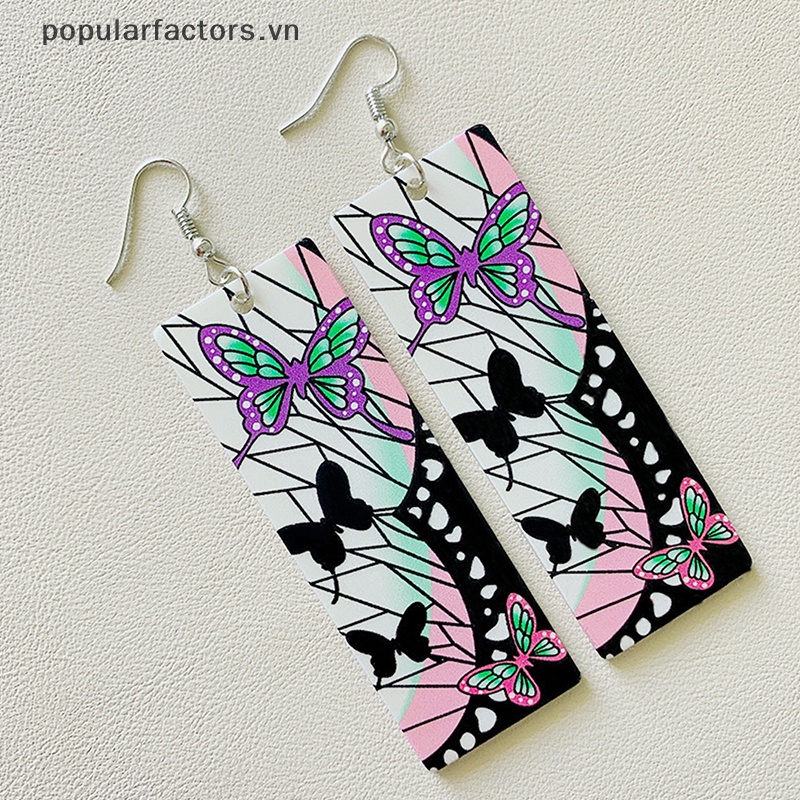 Bông Tai Dạng Kẹp Hình Bướm Bằng Acrylic Thời Trang Cho Nam &amp; Nữ