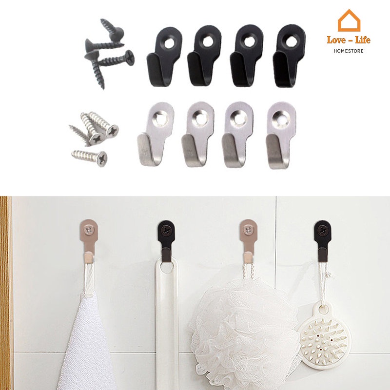 Móc Treo Chìa Khóa / Khăn Tắm Gắn Tường Bằng Thép Không Gỉ Siêu Bền Tiết Kiệm Không Gian