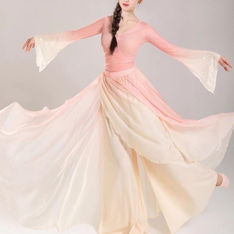 M &amp; E Trang Phục Múa Cổ Điển Trung Quốc Co Giãn Ôm Dáng Vừa Vặn Thanh Lịch Cho Nữ