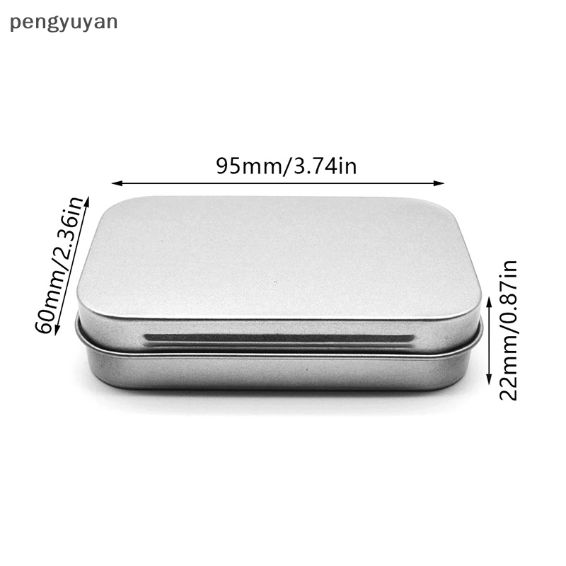 [pengyuyan] Bộ Dụng Cụ Sinh Tồn Nhỏ Bằng Thiếc Rỗng Màu Bạc Đen [Mới]