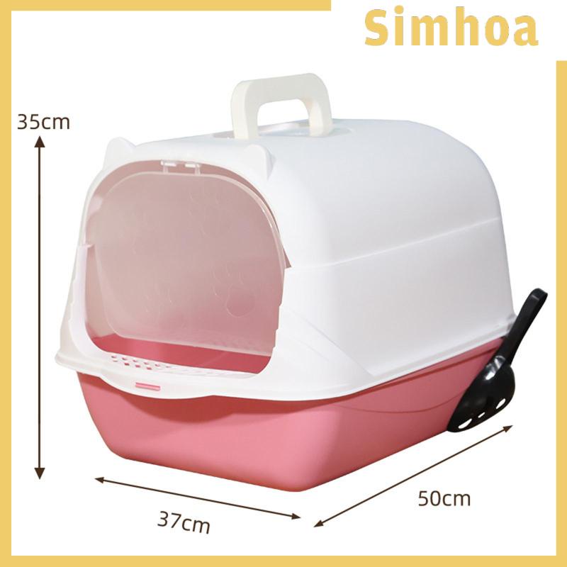 [SIMHOA] Hộp Đi Vệ Sinh Cho Mèo Có Nắp Đậy Bền Và Đóng Hộp