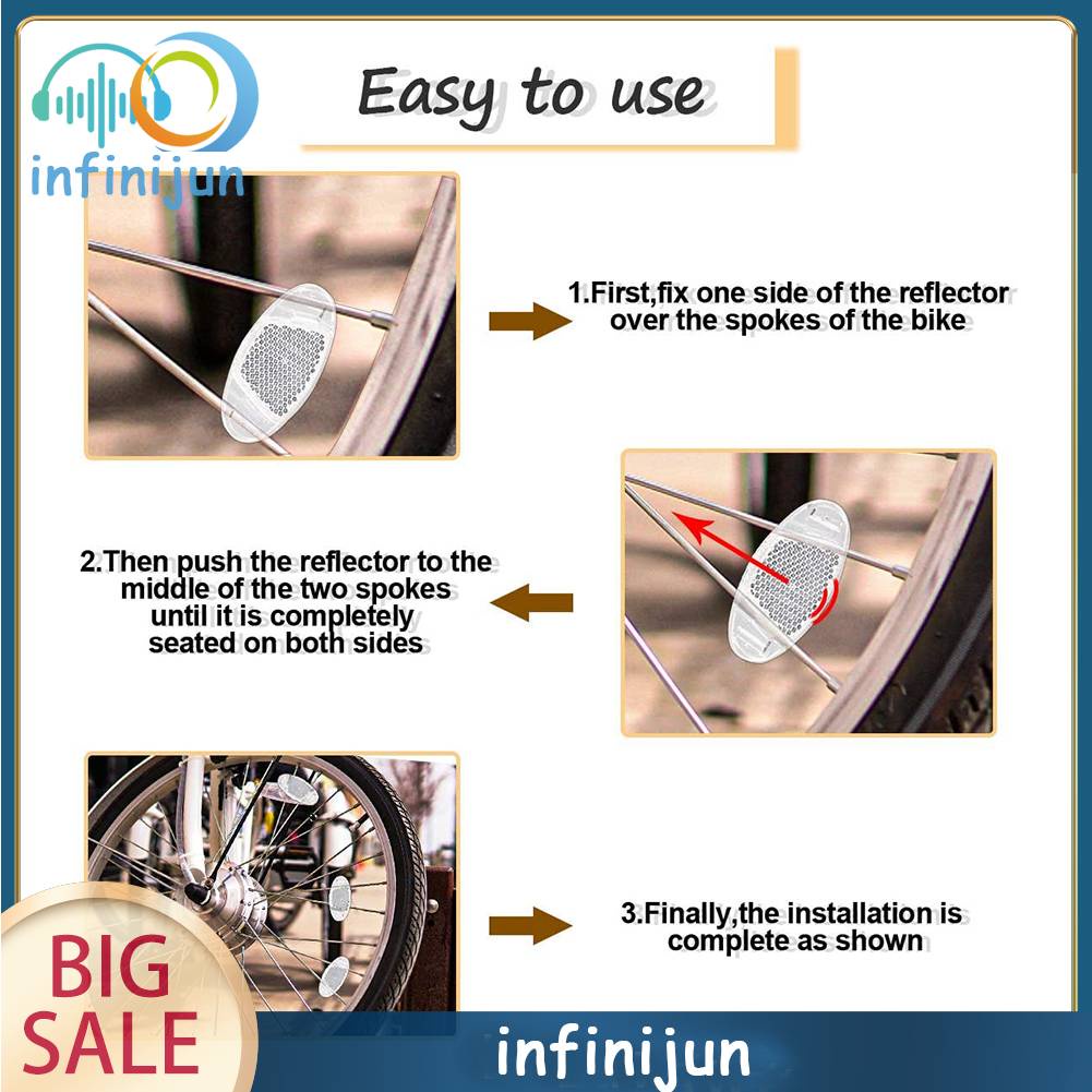 10 Miếng Dán Phản Quang Cảnh Báo An Toàn Cho Xe Đạp