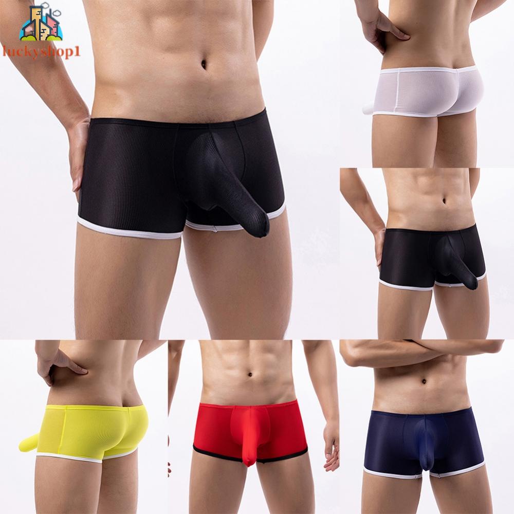 Quần Lót Nam Dạng Lưới Lưng Thấp Mềm Mại Quyến Rũ