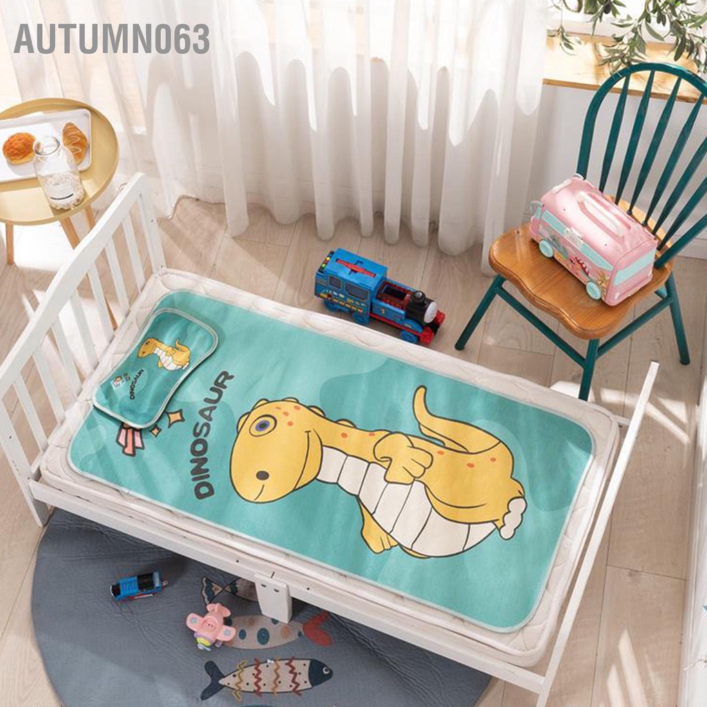 Autumn063 Bé Ngủ Mùa Hè Thảm Họa Tiết Hoạt Hình Dễ Thương Mềm Mại Thoáng Khí Lụa Băng Mát Miếng Lót Giường Cho Phòng Trẻ Sơ Sinh