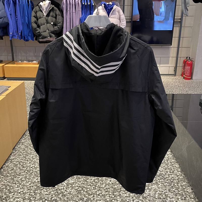 Áo Khoác Gió Adidas Có Mũ Trùm Thoáng Khí Chống Nắng Chính Hãng 100% Cho Nam Và Nữ IB0382