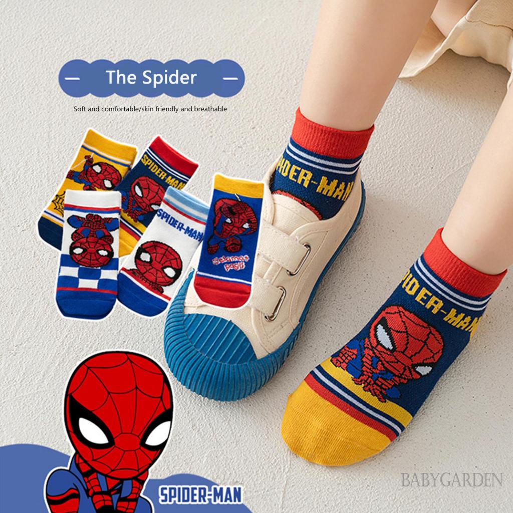 Set 5 Đôi Vớ Cotton Mềm Mại Họa Tiết Hoạt Hình Cho Bé 1-12 Tuổi