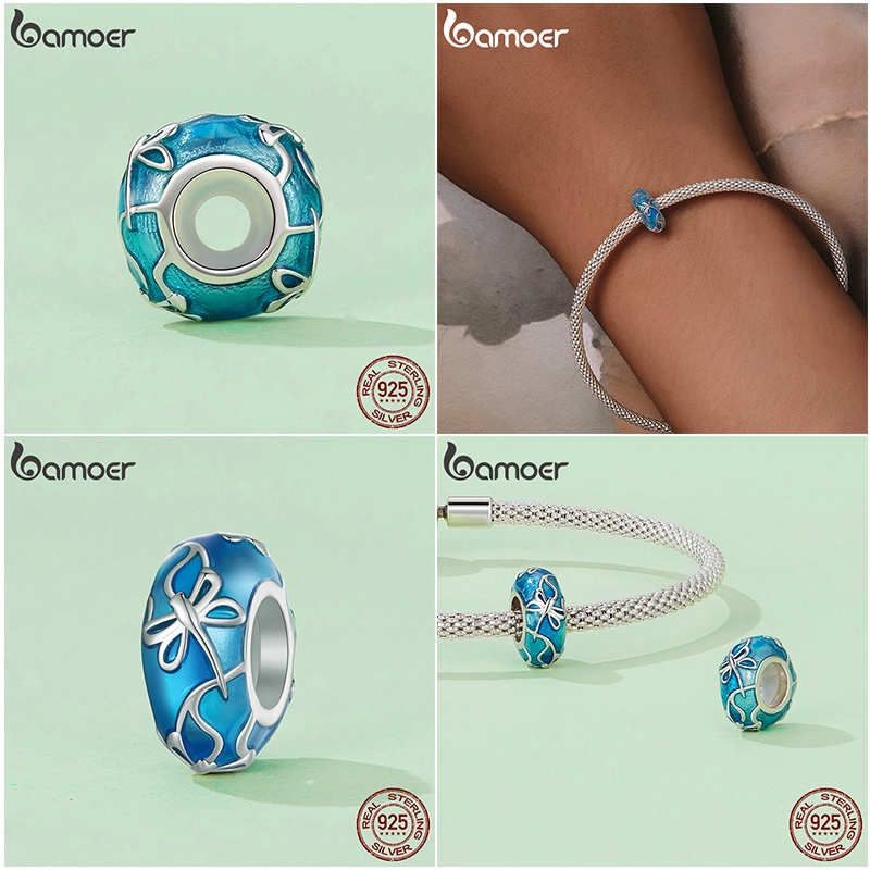 Bamoer Hạt Bạc 925 Hình Côn Trùng Thời Trang DIY Phù Hợp Với Vòng Đeo Tay