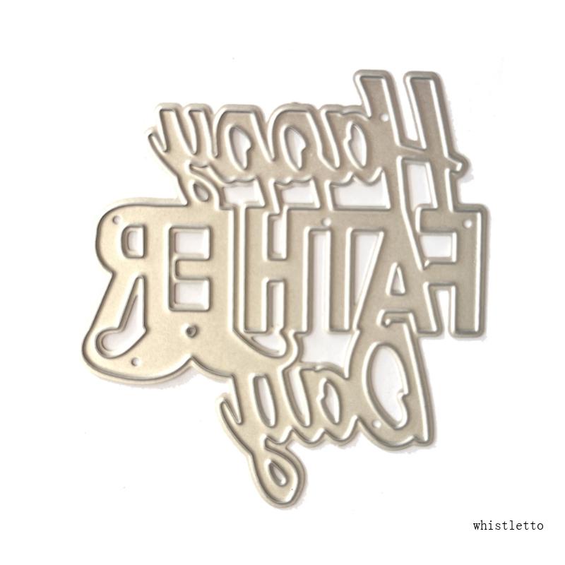 1 Bộ Khuôn Cắt Giấy Kim Loại Họa Tiết Happy Father Day