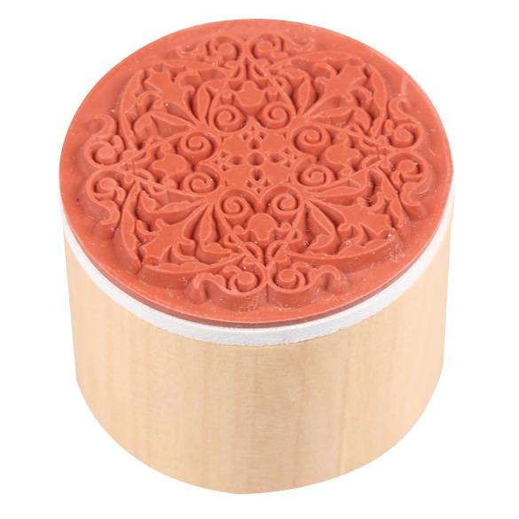 Con Dấu Gỗ Tròn 6 Trong 1 in Hoa 6 Họa Tiết Vintage Trang Trí Sổ Tay DIY