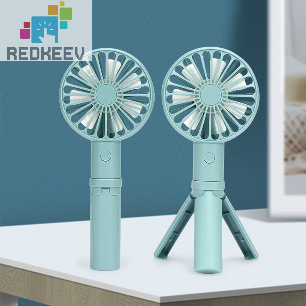 Quạt Mini Cầm Tay Có Đèn Nhiều Màu Sắc Yên Tĩnh Dùng Ngoài Trời