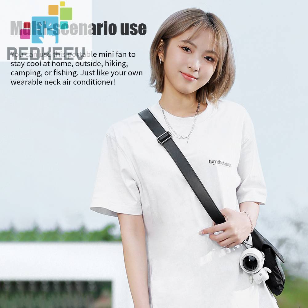 Quạt Nhỏ Đeo Cổ Thoải Mái Hình Phi Hành Gia Cho Hoạt Động Ngoài Trời