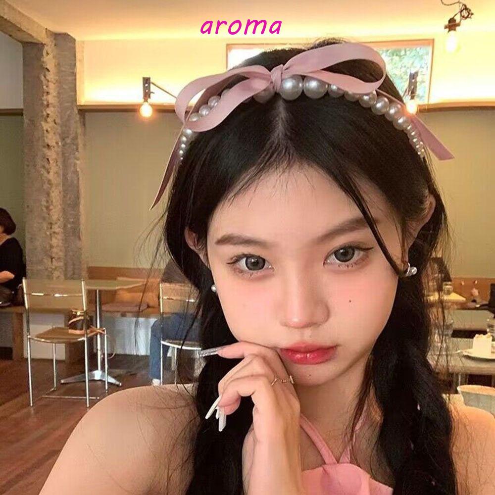 AROMA Kẹp Tóc Hình Nơ Y2K Dễ Thương Dành Cho Bé Gái