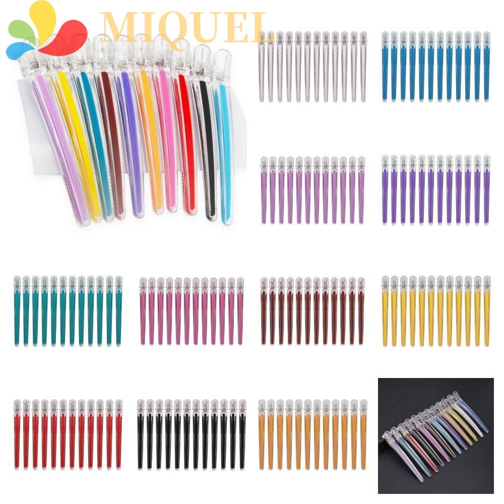 Set 12 Kẹp Chia Tóc Dài Chống Trượt Màu Hồng Dùng Tại Nhà