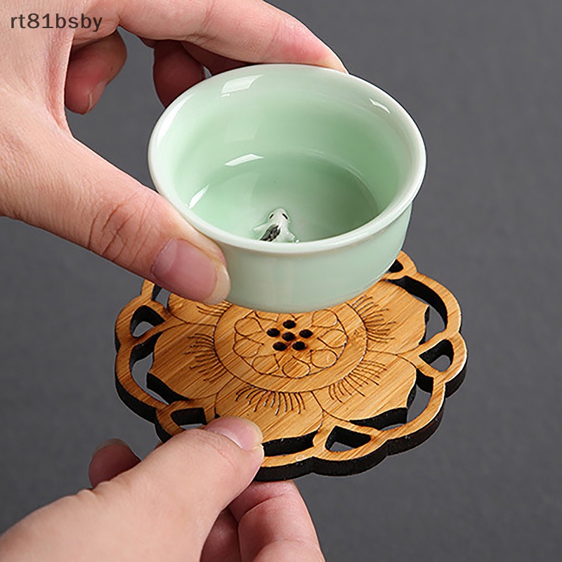 Tấm Lót Ly Hình Hoa Sen Sáng Tạo Trang Trí Bàn Ăn