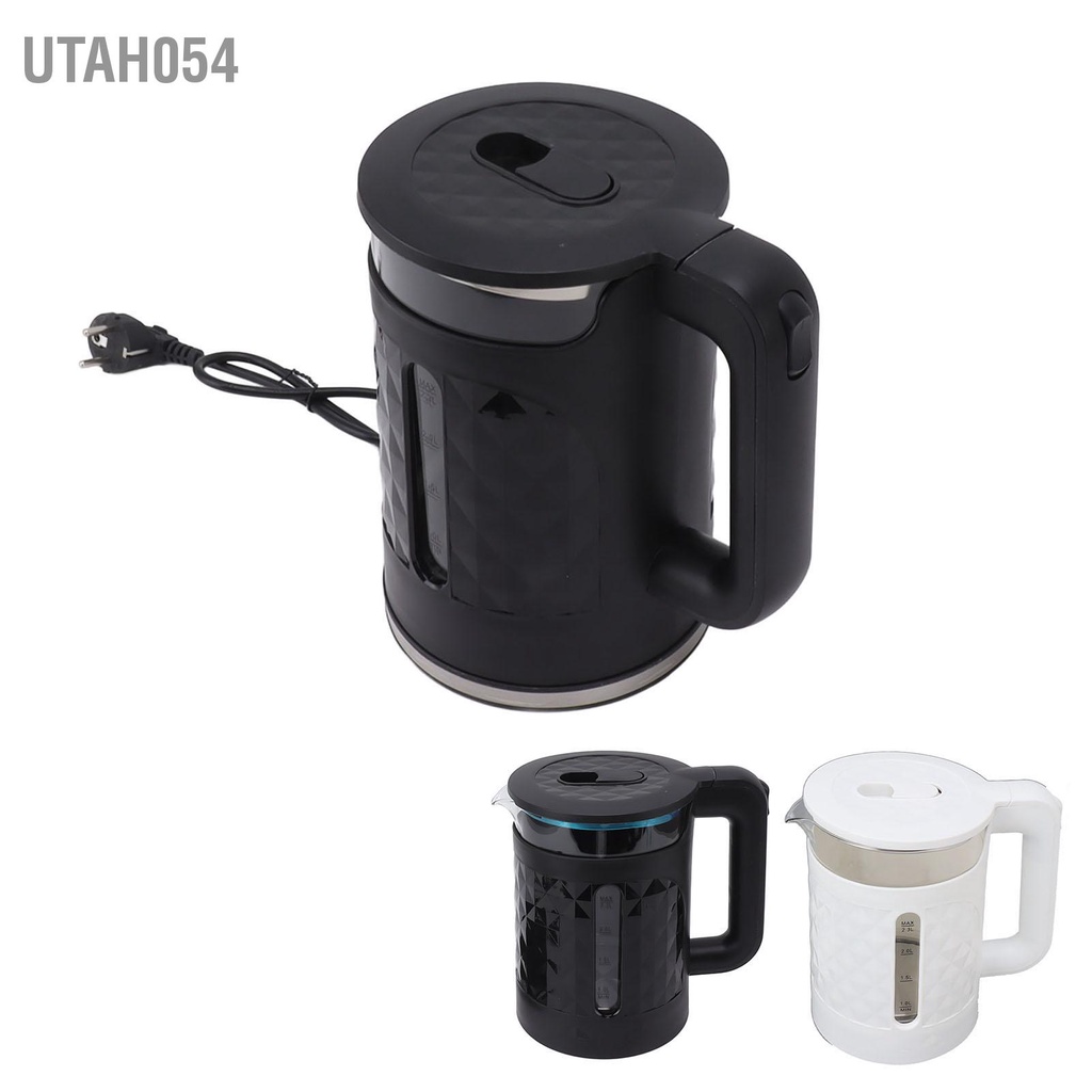 Utah054 Điện Ấm Siêu Tốc 2000W Tự Động Tắt Đun Khô Bảo Vệ Treo Tường Đôi Nước 2.3L Phích Cắm Châu Âu 220V