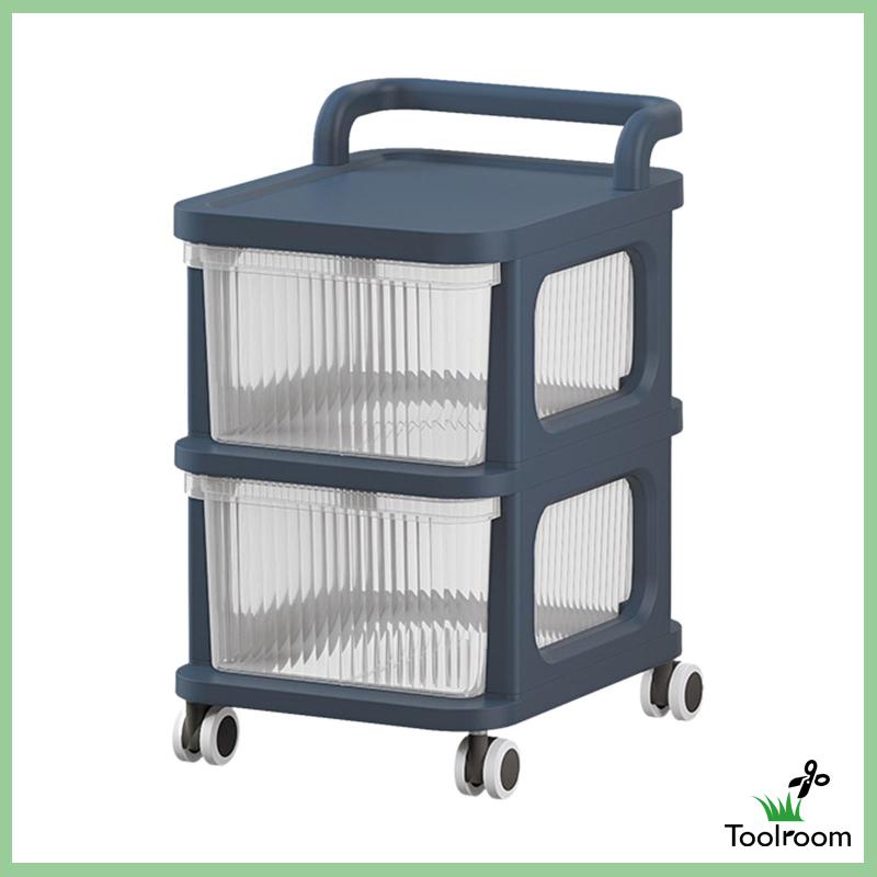 Kệ Để Đồ 2 Ngăn Kéo Có Bánh Xe Lăn Hiện Đại Cho Phòng Ăn / Salon / Nhà