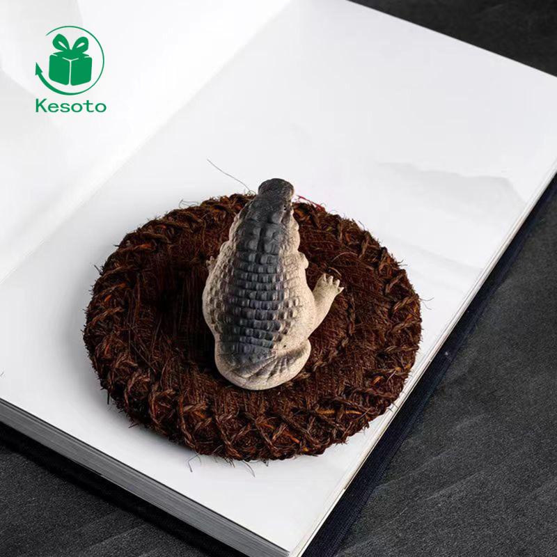 Kesoto Tượng cá sấu Trà Điêu Khắc Thú Cưng điêu khắc độc đáo trang trí nội thất/ Bàn