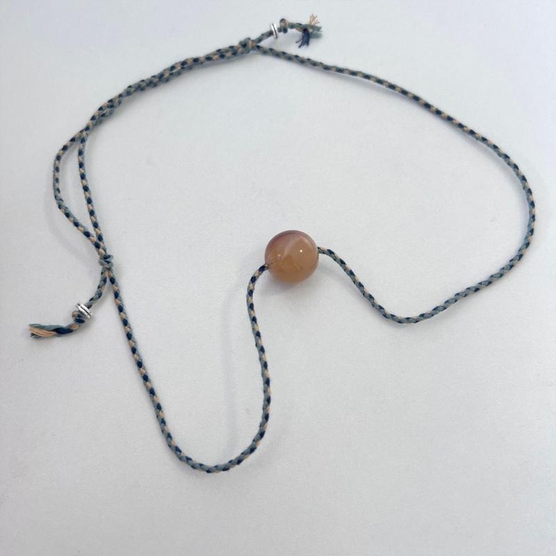 Ivy Vòng Cổ Vòng Tay Dây Xích Hai Lớp Bằng Gỗ Dệt Hình Chó Bướm Phong Cách Dân Tộc Cổ Điển Thanh Lịch