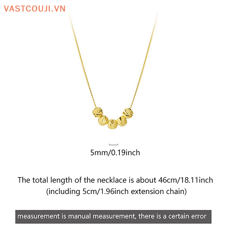 Vòng cổ Chuỗi Hạt Màu Vàng Đơn Giản Thời Trang Hàn Quốc Cho Nữ