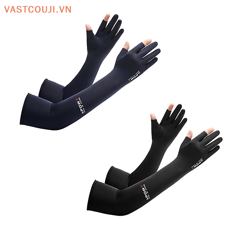 Găng Tay Chống Nắng Tia UV Vải Lụa Lạnh Co Giãn Thời Trang Mùa Hè Cho Nam